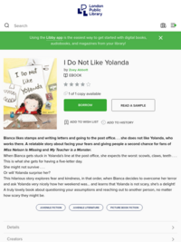 I Do Not Like Yolanda by Zoey Abbott (eBook)