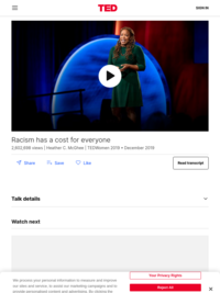 TED Talk: Racism Has a Cost for Everyone