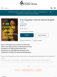 If an Egyptian Cannot Speak English, A Novel by Noor Naga