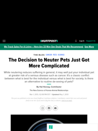 Spay and Neuter: Huffpost
