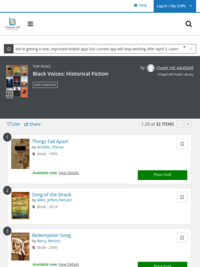 Black Voices: Historical Fiction
