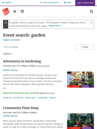 Gardening Programs at the Library