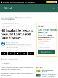 40 things you learn from making mistakes