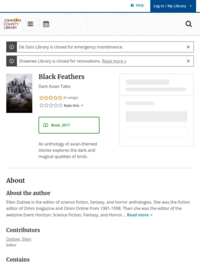 Black Feathers: Dark Avian Tales edited by Ellen Datlow