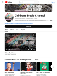 Children's Music Channel
 - YouTube