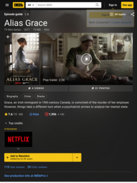 Alias Grace (TV Series 2017– )