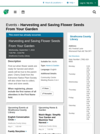 Program: Harvesting and Saving Flower Seeds From Your Garden (Sept 7)