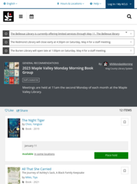 Maple Valley Monday Morning Book Group 2023