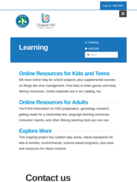 Check out our online learning resources for kids and adults