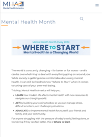 Mental Health America--Mental Health Awareness Month