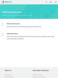 Free GED Prep Resources Tutorial at GCFGlobal