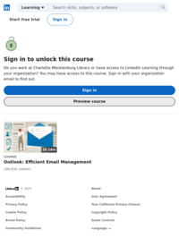 Microsoft Outlook Email ( You will need a CMLibrary Card to access LinkedIn Learning)