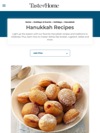 Taste of Home - Hanukkah Recipes