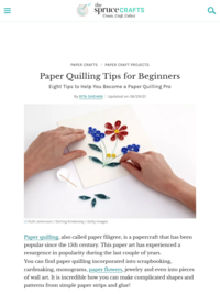 Paper Quilling Tips for Beginners- The Spruce Crafts