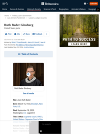 Ruth Bader Ginsburg | Biography &amp; Facts | Britannica