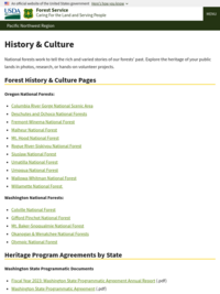 Forest Service Northwest History &amp; Culture