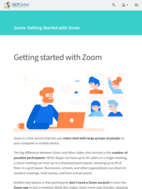 Getting Started with Zoom - GCF Learn Free (Article)