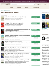 A list of 291 popular Anti-Oppression Books on GoodReads