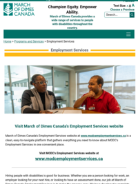 March of Dimes - Employment Services