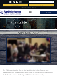 The Table at Bethlehem Lutheran Church