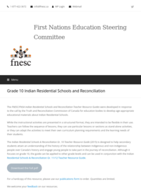 Grade 10 Indian residential Schools and Reconciliation