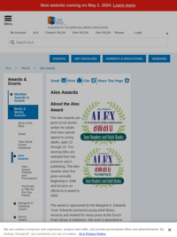 YALSA's Alex Award 2017