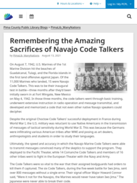 Remembering the Amazing Sacrifices of Navajo Code Talkers