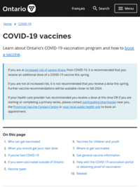 COVID-19 Vaccines for Ontario - Government of Ontario