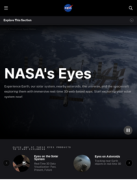 NASA's Eyes- observe solar system objects and planetary missions and their positions in the solar system.