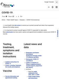 Novel Coronavirus (COVID-19)
	 - Ottawa Public Health