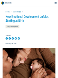 How Emotional Development Unfolds Starting at Birth