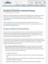 501 Commons: Emergency and Business Continuity Planning