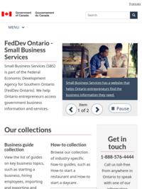 Small Business Services - FedDev Ontario