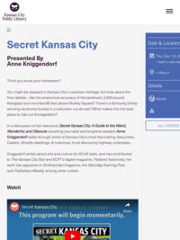 Secret Kansas City | Kansas City Public Library