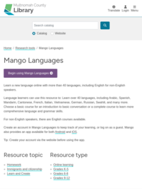 Mango Languages | Multnomah County Library
