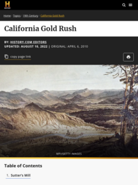 The Gold Rush of 1849 - Facts &amp; Summary - HISTORY.com