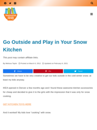 Go Outside and Play in Your Snow Kitchen