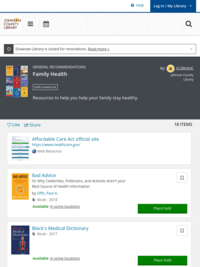 Family Health | Johnson County Library | BiblioCommons