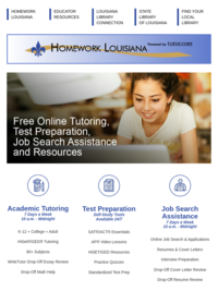 HomeworkLA.org - A Service of the State Library of Louisiana