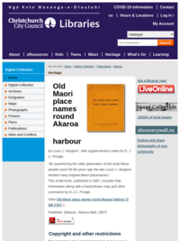 Old Maori place names round Akaroa harbour : online