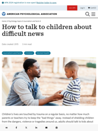 How to Talk to Children About Difficult News
