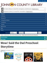 Wow! Said the Owl Preschool Storytime