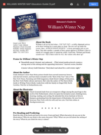 WILLIAMS WINTER NAP-Educators Guide