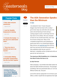 The ADA Generation Speaks: We Need More than the Minimum