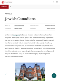 Jewish Canadians | The Canadian Encyclopedia