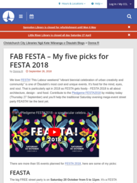 FESTA - my five picks