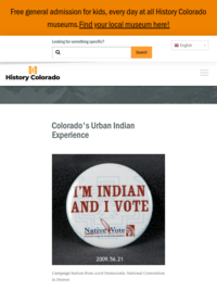 Colorado's Urban Indian Experience project