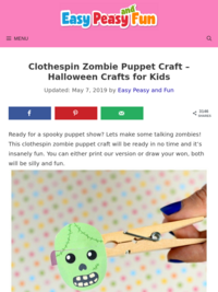 Clothespin Zombie Puppet