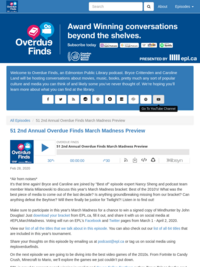 Overdue Finds: 51 2nd Annual Overdue Finds March Madness Preview