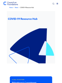 Council on Foundations: COVID-19 Resource Hub